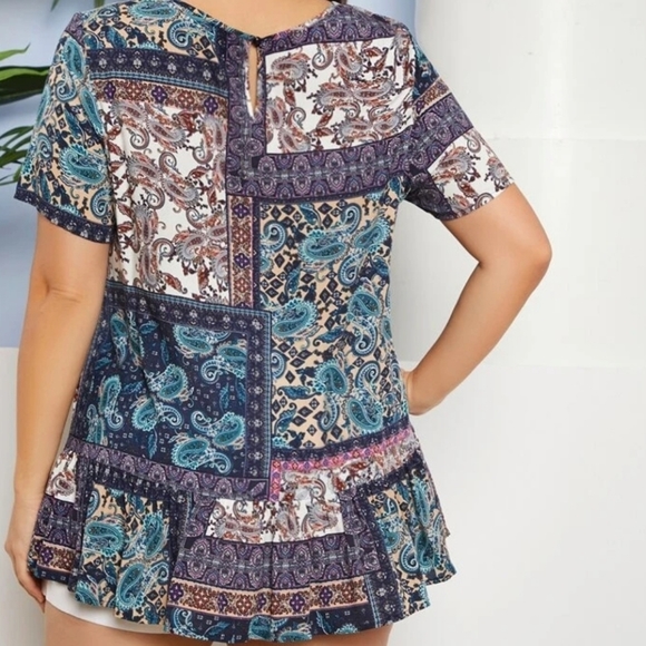 SHEIN Women's Paisley Print Tunic Top - Picture 3 of 13